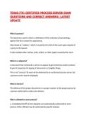 TEXAS &lpar;TX&rpar; CERTIFIED PROCESS SERVER EXAM QUESTIONS AND CORRECT ANSWERS&vert; LATEST UPDATE