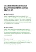 CA CREMATORY MANAGER PRACTICE&NewLine;EVALUATION 2026 QUESTION BANK FULL&NewLine;SOLUTION SET