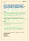 Rosenthal&colon; Lehne's Pharmacotherapeutics for Advanced &NewLine;Practice Nurses and Physician Assistants PREP EXAM &NewLine;2026&sol;2027 LATEST EXAM TEST UNDER NEW GUIDELINE 150 &NewLine;QUESTIONS AND CORRECT ANSWERS PERFECT TO PASS &NewLine;2026 Lehne's Pharmacotherapeutic
