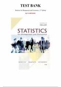 Test Bank for Statistics for Management and Economics 11th Edition by Gerald Keller&comma; Chapter 1-24 &vert; All Chapters