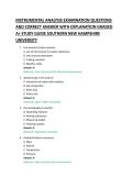 INSTRUMENTAL ANALYSIS EXAMINATION QUESTIONS &NewLine;AND CORRECT ANSWER WITH EXPLANATION GRADED &NewLine;A&plus; STUDY GUIDE 