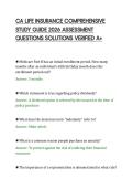 CA LIFE INSURANCE COMPREHENSIVE&NewLine;STUDY GUIDE 2026 ASSESSMENT&NewLine;QUESTIONS SOLUTIONS VERIFIED A&plus;