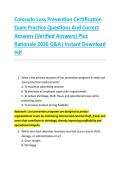 Colorado Loss Prevention Certification &NewLine;Exam Practice Questions And Correct &NewLine;Answers &lpar;Verified Answers&rpar; Plus &NewLine;Rationale 2026 Q&A&vert; Instant Download &NewLine;Pdf 