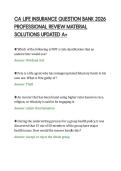 CA LIFE INSURANCE QUESTION BANK 2026&NewLine;PROFESSIONAL REVIEW MATERIAL&NewLine;SOLUTIONS UPDATED A&plus;