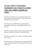 HLT 306V TOPICS 1&ndash;5 DISCUSSION&NewLine;ASSIGNMENTS 2026 COMPLETE ACADEMIC&NewLine;POSTS AND CORRECT ANSWERS FULL&NewLine;REVIEW