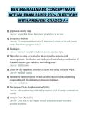 BSN 346 HALLMARK CONCEPT MAPS&NewLine;ACTUAL EXAM PAPER 2026 QUESTIONS&NewLine;WITH ANSWERS GRADED A&plus;