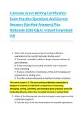 Colorado Grant Writing Certification &NewLine;Exam Practice Questions And Correct &NewLine;Answers &lpar;Verified Answers&rpar; Plus &NewLine;Rationale 2026 Q&A&vert; Instant Download &NewLine;Pdf 