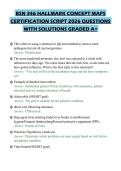 BSN 346 HALLMARK CONCEPT MAPS&NewLine;CERTIFICATION SCRIPT 2026 QUESTIONS&NewLine;WITH SOLUTIONS GRADED A&plus;