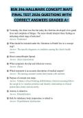 BSN 346 HALLMARK CONCEPT MAPS&NewLine;FINAL TEST 2026 QUESTIONS WITH&NewLine;CORRECT ANSWERS GRADED A&plus;