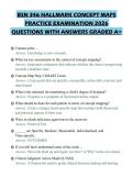 BSN 346 HALLMARK CONCEPT MAPS&NewLine;PRACTICE EXAMINATION 2026&NewLine;QUESTIONS WITH ANSWERS GRADED A&plus;