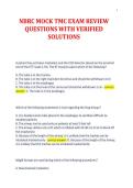 NBRC MOCK TMC EXAM REVIEW&NewLine;QUESTIONS WITH VERIFIED&NewLine;SOLUTIONS