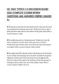 HLT 306V TOPICS 1&ndash;5 DISCUSSION BOARD&NewLine;2026 COMPLETE COURSE REVIEW&NewLine;QUESTIONS AND ANSWERS VERIFIED GRADED&NewLine;A&plus;