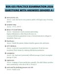 BSN 425 PRACTICE EXAMINATION 2026&NewLine;QUESTIONS WITH ANSWERS GRADED A&plus;