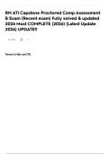 RN ATI Capstone Proctored Comp Assessment B Exam &lpar;Recent exam&rpar; Fully solved & updated 2026 Most COMPLETE &lpar;2026&rpar; &lpar;Latest Update 2026&rpar; UPDATE&excl;&excl;