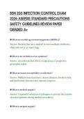 BSN 205 INFECTION CONTROL EXAM &NewLine;2026 ASEPSIS STANDARD PRECAUTIONS &NewLine;SAFETY GUIDELINES REVIEW PAPER &NewLine;GRADED A&plus;