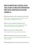 BSN 205 INFECTION CONTROL EXAM &NewLine;2026 CHAIN OF INFECTION PREVENTION &NewLine;PRACTICES QUESTIONS SOLUTIONS &NewLine;GRADED A&plus; 