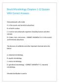 Brock Microbiology Chapters 1-12 Quizzes With Correct Answers