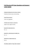 Civil Structural PE Exam Questions and Answers&vert; Latest Update 2026&sol;27