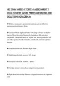 HLT 306V WEEK 4 TOPIC 4 ASSIGNMENT 1&NewLine;2026 COURSE WORK PAPER QUESTIONS AND&NewLine;SOLUTIONS GRADED A&plus;
