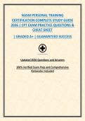 NASM PERSONAL TRAINING CERTIFICATION COMPLETE STUDY GUIDE 2026 &vert; CPT EXAM PRACTICE QUESTIONS & CHEAT SHEET