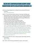 HLTH 501 CERTIFICATION SCRIPT 2026&NewLine;QUESTIONS WITH SOLUTIONS GRADED A&plus;