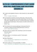 HLTH 501 COMPREHENSIVE STUDY GUIDE&NewLine;2026 FULL QUESTIONS AND SOLUTIONS&NewLine;GRADED A&plus;&NewLine;