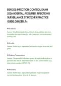 BSN 205 INFECTION CONTROL EXAM &NewLine;2026 HOSPITAL ACQUIRED INFECTIONS &NewLine;SURVEILLANCE STRATEGIES PRACTICE &NewLine;GUIDE GRADED A&plus; 