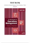 Test Bank for An Introduction to Operations Management&colon; The Joy of Operations 1st Edition by Ajay Das&comma; Chapter 1-13 &vert; All Chapters