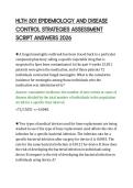 HLTH 501 EPIDEMIOLOGY AND DISEASE&NewLine;CONTROL STRATEGIES ASSESSMENT&NewLine;SCRIPT ANSWERS 2026&NewLine;