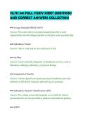 HLTH 501 FULL STUDY SHEET QUESTIONS&NewLine;AND CORRECT ANSWERS COLLECTION&NewLine;