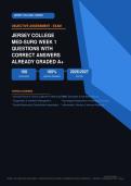Jersey College Med-Surg Week 1 Questions & Correct Answers Graded A&plus; Actual Exam 2026&sol;2027 &ndash; Complete Exam-Style Q&As &vert; 100&percnt; Certified Verified &ndash; Pass Guaranteed &ndash; A&plus; Graded