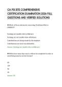 CA PSI SITE COMPREHENSIVE&NewLine;CERTIFICATION EXAMINATION 2026 FULL&NewLine;QUESTIONS AND VERIFIED SOLUTIONS
