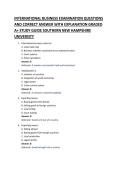 INTERNATIONAL BUSINESS EXAMINATION QUESTIONS &NewLine;AND CORRECT ANSWER WITH EXPLANATION GRADED &NewLine;A&plus; STUDY GUIDE