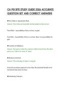 CA PSI SITE STUDY GUIDE 2026 ACCURATE&NewLine;QUESTION SET AND CORRECT ANSWERS