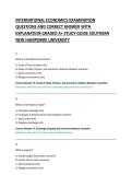 INTERNATIONAL ECONOMICS EXAMINATION &NewLine;QUESTIONS AND CORRECT ANSWER WITH &NewLine;EXPLANATION GRADED A&plus; STUDY GUIDE
