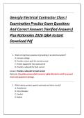 Georgia Electrical Contractor Class I &NewLine;Examination Practice Exam Questions &NewLine;And Correct Answers &lpar;Verified Answers&rpar; &NewLine;Plus Rationales 2026 Q&A Instant &NewLine;Download Pdf 