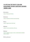 CA SIP EXAM TEST RIGHT II 2026 RISK&NewLine;MANAGEMENT REVIEW QUESTIONS ANSWERS&NewLine;VERIFIED GUIDE