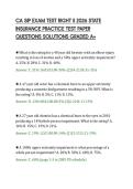 CA SIP EXAM TEST RIGHT II 2026 STATE&NewLine;INSURANCE PRACTICE TEST PAPER&NewLine;QUESTIONS SOLUTIONS GRADED A&plus;