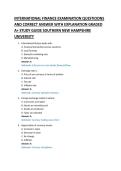 INTERNATIONAL FINANCE EXAMINATION QUESTIOONS &NewLine;AND CORRECT ANSWER WITH EXPLANATION GRADED &NewLine;A&plus; STUDY GUIDE