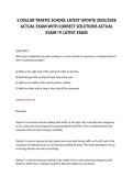 5 DOLLAR TRAFFIC SCHOOL LATEST UPDATE 2025&sol;2026&NewLine;ACTUAL EXAM WITH CORRECT SOLUTIONS ACTUAL&NewLine;EXAM &excl;&excl;&excl; LATEST EXAM