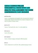 CAD100 CADENCE PRELUDE&NewLine;FUNDAMENTALS DESIGN ENTRY AND&NewLine;ANALYSIS TOOLS ASSESSMENT TEST PAPER&NewLine;COMPREHENSIVE STUDY RESOURCE