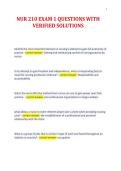 NUR 210 EXAM 1 QUESTIONS WITH&NewLine;VERIFIED SOLUTIONS