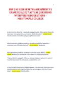 BSN 246 HESI HEALTH ASSESSMENT V1&NewLine;EXAM 2026&sol;2027 ACTUAL QUESTIONS&NewLine;WITH VERIFIED SOLUTIONS &ndash;&NewLine;NIGHTINGALE COLLEGE