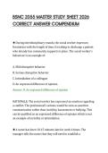 BSNC 2055 MASTER STUDY SHEET 2026 &NewLine;CORRECT ANSWER COMPENDIUM 