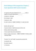 Brock Biology of Microorganisms Chapter 2 Exam Questions With Correct Answers 