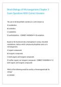 Brock Biology of Microorganisms Chapter 3 Exam Questions With Correct Answers