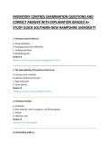 INVENTORY CONTROL EXAMINATION QUESTIONS AND &NewLine;CORRECT ANSWER WITH EXPLANATION GRADED A&plus; &NewLine;STUDY GUIDE