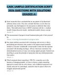 CADC SAMPLE CERTIFICATION SCRIPT&NewLine;2026 QUESTIONS WITH SOLUTIONS&NewLine;GRADED A&plus;