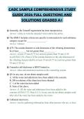 CADC SAMPLE COMPREHENSIVE STUDY&NewLine;GUIDE 2026 FULL QUESTIONS AND&NewLine;SOLUTIONS GRADED A&plus;