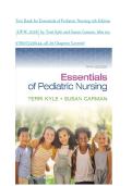 Test Bank for Essentials of Pediatric Nursing 5th Edition &lpar;LWW&comma; 2026&rpar; by Terri Kyle and Susan Carman&comma; Isbn no&semi; 9781975236144&comma; all 29 Chapters Covered &lpar;NEWEST 2026&rpar;
